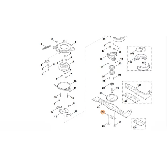 STIHL  Osłona blaszana 6107 706 8210
